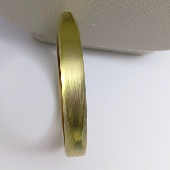 Alexis Bittar Yellow & Clear Lucite Soft Square Bracelet - Picture 4 of 5